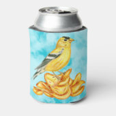 Illustration des amerikanischen Goldfinch Potato C Dosenkühler (Kanne Rückseite)
