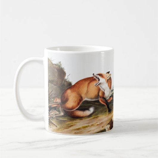 Illustration des Amerikanischen Rotfuchs (Vulpes F Kaffeetasse (Links)