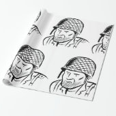 Illustration des amerikanischen Soldaten Geschenkpapier (Ungerollt)