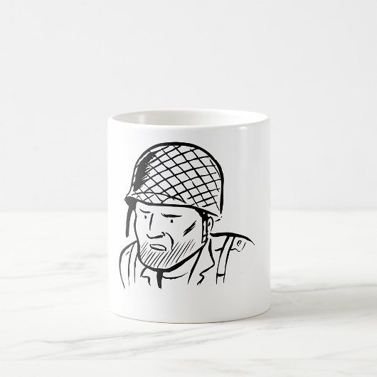 Illustration des amerikanischen Soldaten Kaffeetasse