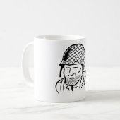 Illustration des amerikanischen Soldaten Kaffeetasse (Vorderseite Links)