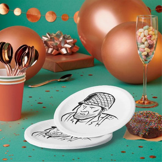 Illustration des amerikanischen Soldaten Pappteller