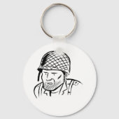 Illustration des amerikanischen Soldaten Schlüsselanhänger (Vorderseite)