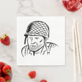 Illustration des amerikanischen Soldaten Serviette (Beispiel)