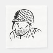 Illustration des amerikanischen Soldaten Serviette (Vorderseite)