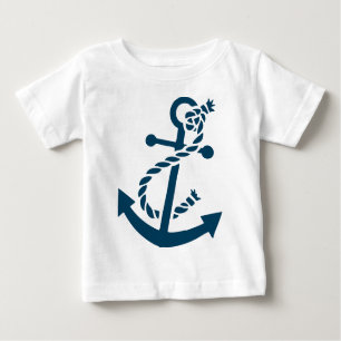Illustration des Ankerboots der niedlichen Marine Baby T-shirt