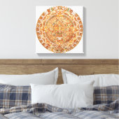 Illustration des Aztekischen Sonnensteins Leinwanddruck (Insitu (Schlafzimmer))
