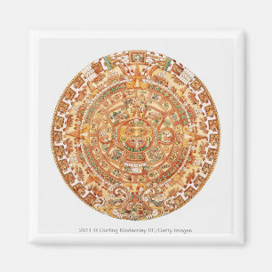 Illustration des aztekischen Sonnesteins Magnet