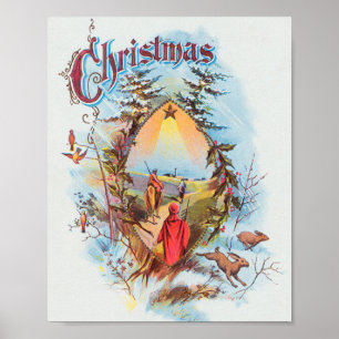 Illustration des biblischen Magi Holiday Poster