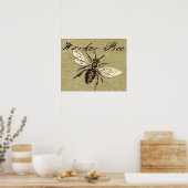 Illustration des Bieneninsekts Poster (Küche)