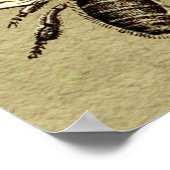 Illustration des Bieneninsekts Poster (Ecke)