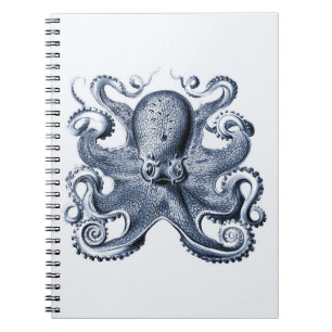 Illustration des Blaue Kraken von Ernst Haeckel Notizblock