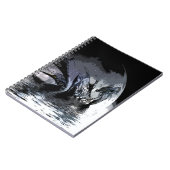 Illustration des Blauen Drachen und des Mondes Notizblock (Linke Seite)