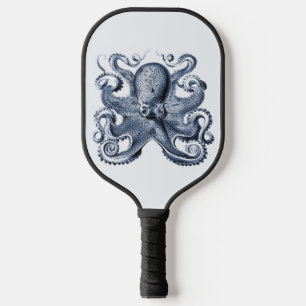 Illustration des blauen Kraken von Ernst Haeckel Pickleball Schläger