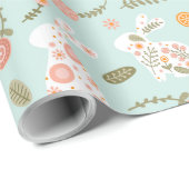 Illustration des Blue Oaster Rabbit Abstrakt Bunny Geschenkpapier (Rolleneckpunkt)