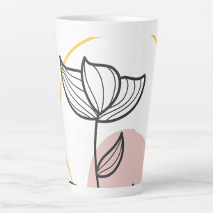 Illustration des Blumendesigns Milchtasse