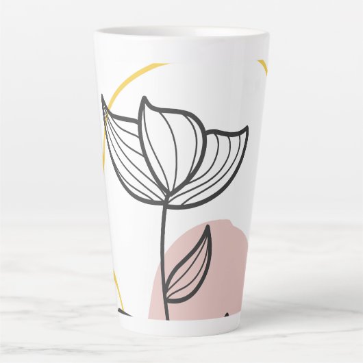 Illustration des Blumendesigns Milchtasse (Vorderseite)