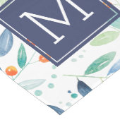 Illustration des botanischen Musters Pastel Wasser Mittelgroßer Tischläufer (Ecke)