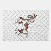 Illustration des braunen Pinto Trotting Cartoon Geschirrtuch (Horizontal)