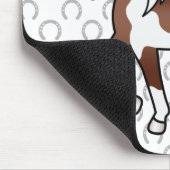 Illustration des braunen Pinto Trotting Cartoon Mousepad (Ecke)