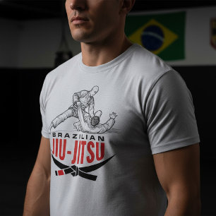 Illustration des Brazilian Jiu-Jitsu-Grappling T-Shirt