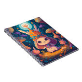 Illustration des Bunny Queen Fantasy Forest Notizblock (Rechte Seite)