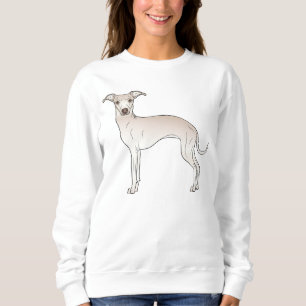 Illustration des Cartoon "Cream Italian Greyhound Sweatshirt