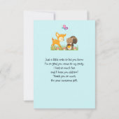 Illustration des Cartoon der niedlichen Waldbewohn Dankeskarte (Rückseite)