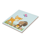 Illustration des Cartoon der niedlichen Waldbewohn Fliese (Seite)