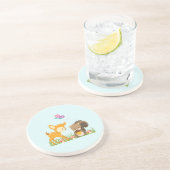 Illustration des Cartoon der niedlichen Waldbewohn Getränkeuntersetzer (Seite)