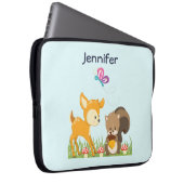 Illustration des Cartoon der niedlichen Waldbewohn Laptopschutzhülle (Vorne Rechts)