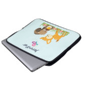 Illustration des Cartoon der niedlichen Waldbewohn Laptopschutzhülle (Vorne Knopf)