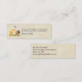 Illustration des Cartoon der niedlichen Waldbewohn Mini Visitenkarte (Vorne/Hinten)