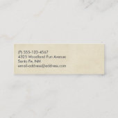 Illustration des Cartoon der niedlichen Waldbewohn Mini Visitenkarte (Rückseite)