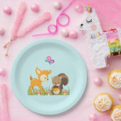 Illustration des Cartoon der niedlichen Waldbewohn Pappteller (Party)