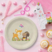 Illustration des Cartoon der niedlichen Waldbewohn Pappteller (Party)