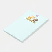 Illustration des Cartoon der niedlichen Waldbewohn Post-it Klebezettel (angewinkelt)