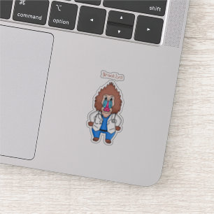 Illustration des Cartoon eines Funny mandrill Aufkleber