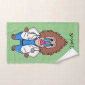 Illustration des Cartoon eines Funny mandrill Badhandtuch Set (Handtuch)