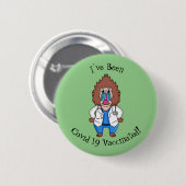 Illustration des Cartoon eines Funny mandrill Button (Vorne & Hinten)