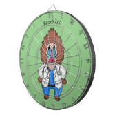 Illustration des Cartoon eines Funny mandrill Dartscheibe (Vorderseite rechts)