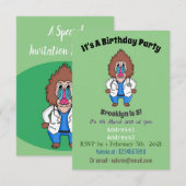 Illustration des Cartoon eines Funny mandrill Einladung (Vorne/Hinten)