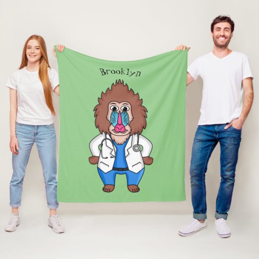 Illustration des Cartoon eines Funny mandrill Fleecedecke (Beispiel)
