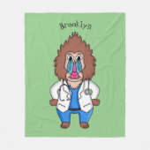 Illustration des Cartoon eines Funny mandrill Fleecedecke (Vorderseite)
