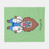 Illustration des Cartoon eines Funny mandrill Fleecedecke (Vorderseite (Horizontal))