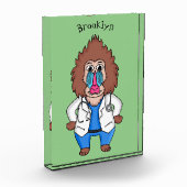 Illustration des Cartoon eines Funny mandrill Fotoblock (Links)