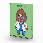Illustration des Cartoon eines Funny mandrill Fotoblock (Rechts)