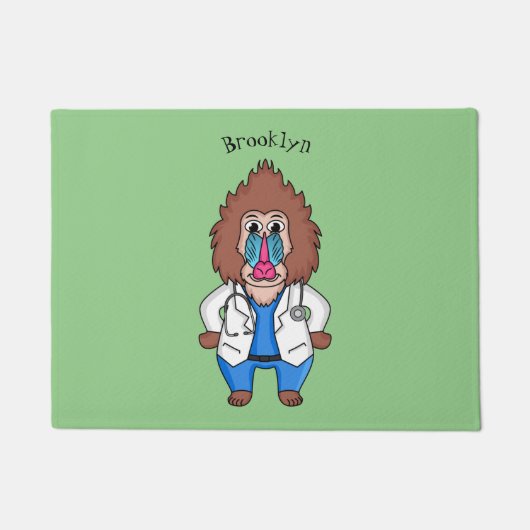 Illustration des Cartoon eines Funny mandrill Fußmatte (Vorderseite)