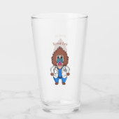 Illustration des Cartoon eines Funny mandrill Glas (Rückseite)