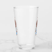 Illustration des Cartoon eines Funny mandrill Glas (Links)